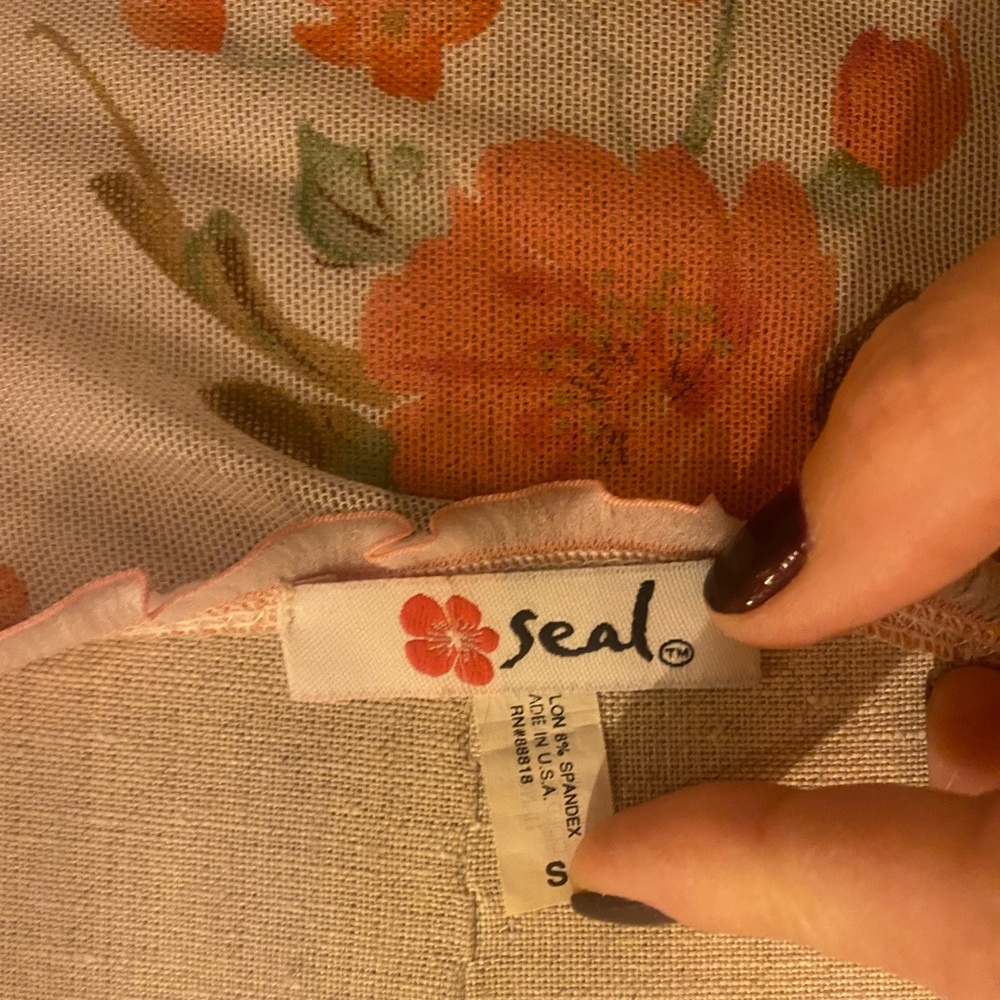 Seal Floral Camisole with Orange Accents - Picture 9 of 10